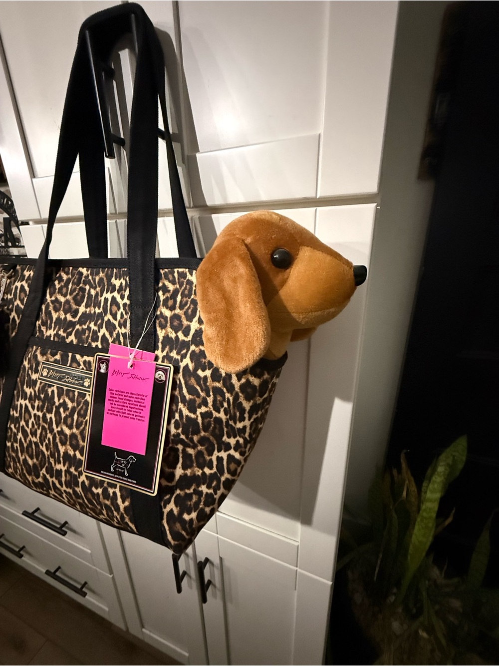 NEW Betsey Johnson TSA APPROVED Leopard Print Pet Carrier Tote up to 16 lbs